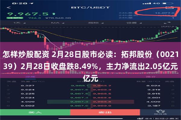 怎样炒股配资 2月28日股市必读：拓邦股份（002139）2月28日收盘跌8.49%，主力净流出2.05亿元